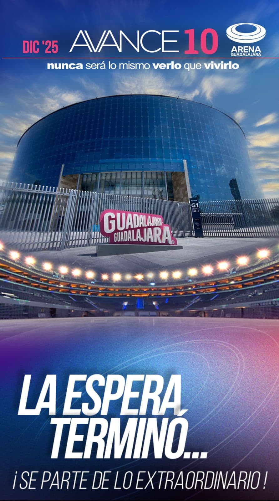 Avance 10 de Arena Guadalajara